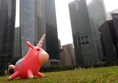 Balloonicorn spotted at The Promontory@Marina Bay